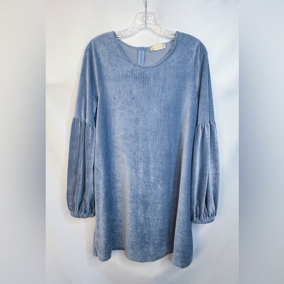 Altar’d State Midi Textured Velour Dress Cottagecore Minimalist Cozy Stretch - Picture 1 of 7